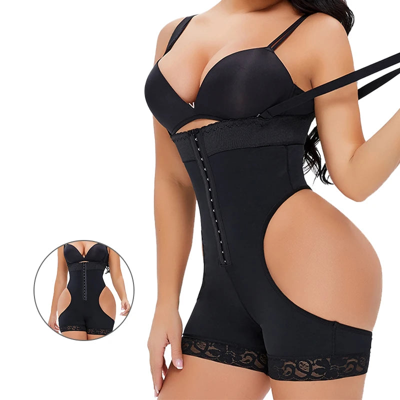 Wholesale 2021 New Fashion Women's Shapewear Pants Shaper Adjustable Weight Loss Wrap Workout Polyester/Cotton Medium Control