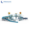 Fiberglass Water Fun Park Equipment Water Slides Pool Slide FRP Kids Water House Aqua Playground