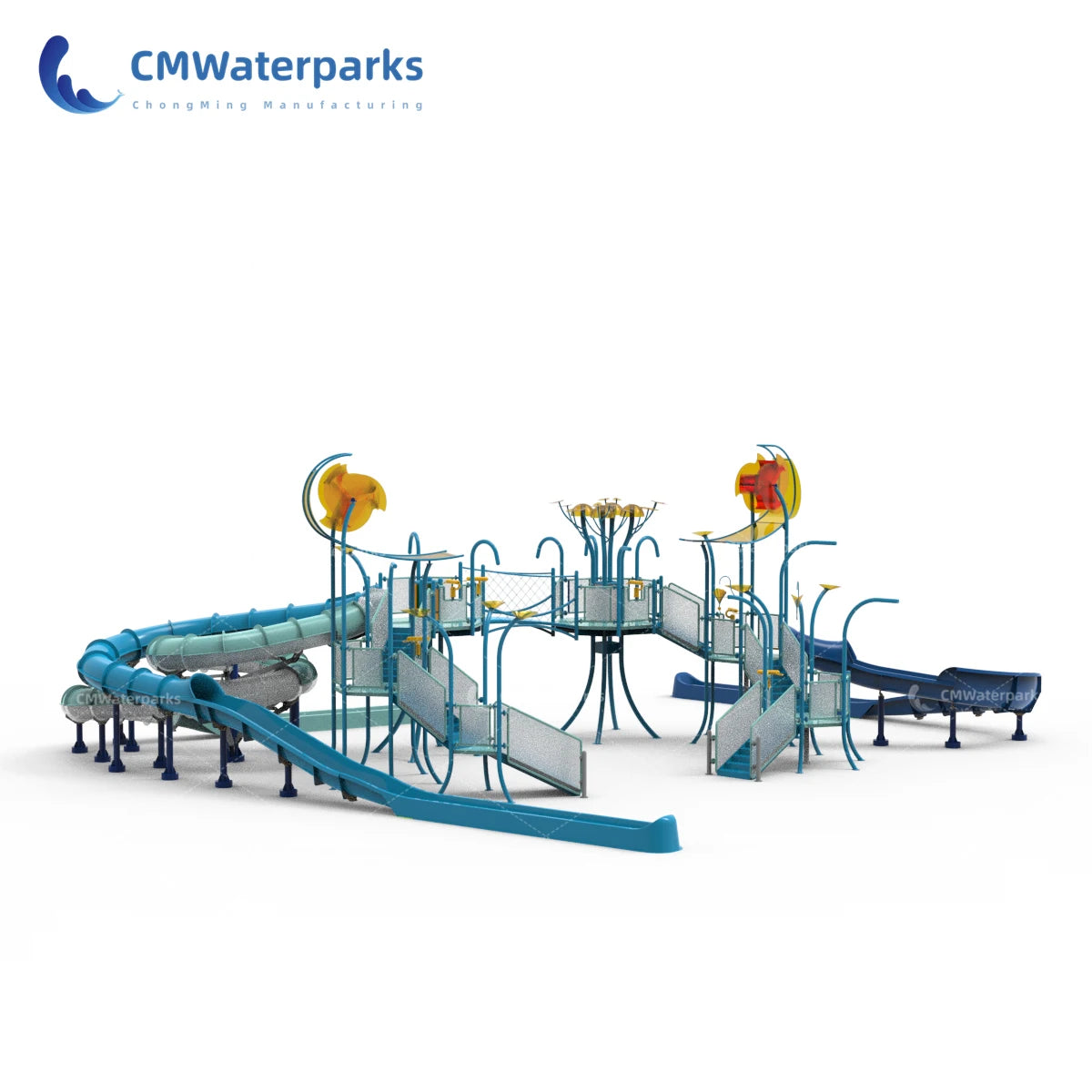 Fiberglass Water Fun Park Equipment Water Slides Pool Slide FRP Kids Water House Aqua Playground