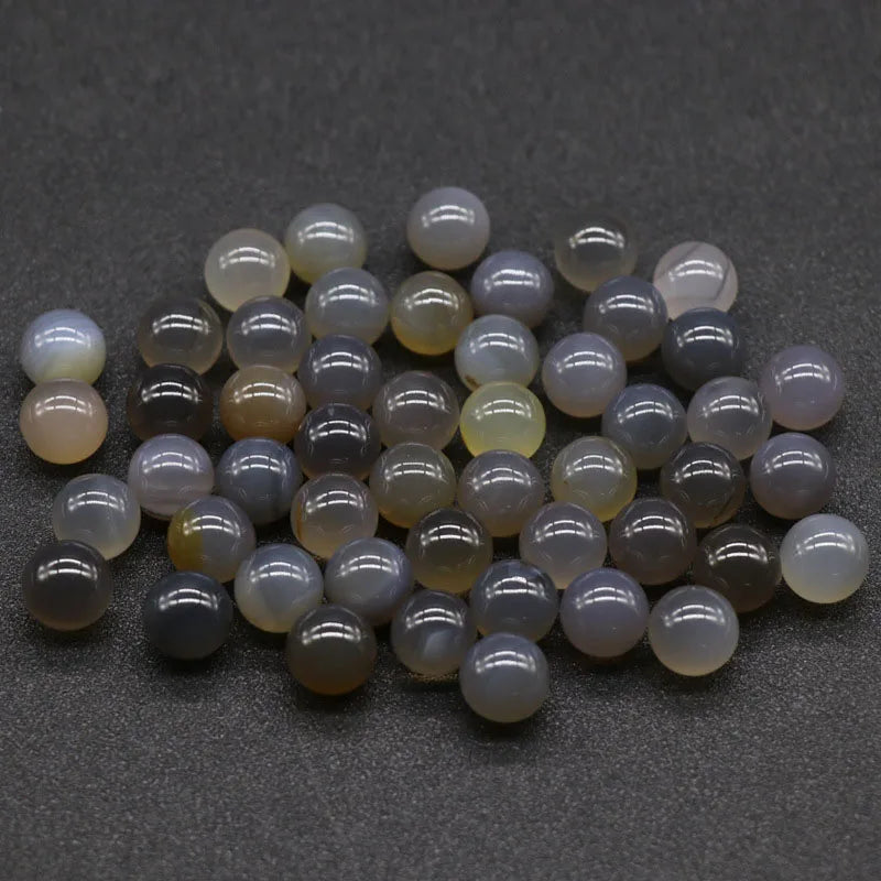 HZ Wholesale natural grey agate Loose Beads for Garment Decoration Necklace Accessories