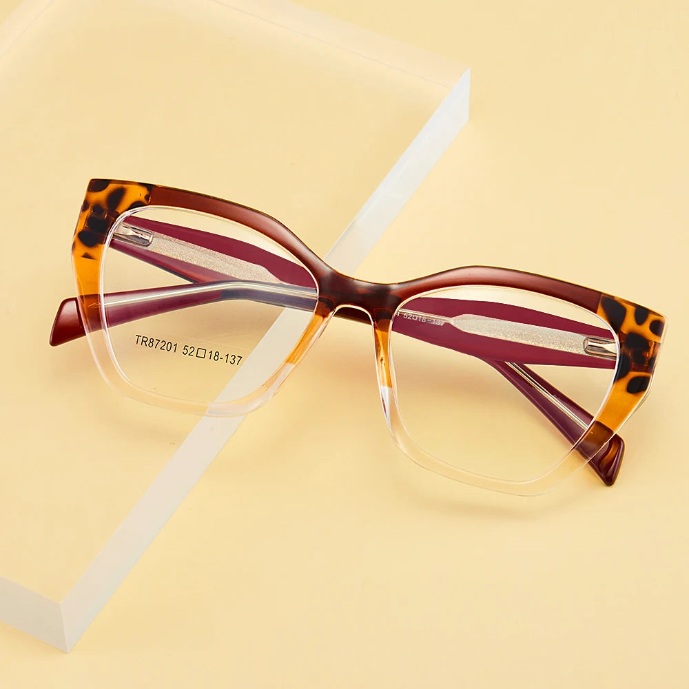 Newest TR90 Women Optical Frame Eyeglasses Frame Blue Ray Blocking Optical Glasses Custom Logo Eyewear