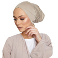 Breathable Simple Inner Hijab Soie De Medine Turban Dubai Accessoire Hijab Caps Underscarf Women