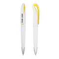 Custom Logo Printed Bent Ballpoint Pen Practical Portable School Stationery 1.0mm Plastic Writing Width