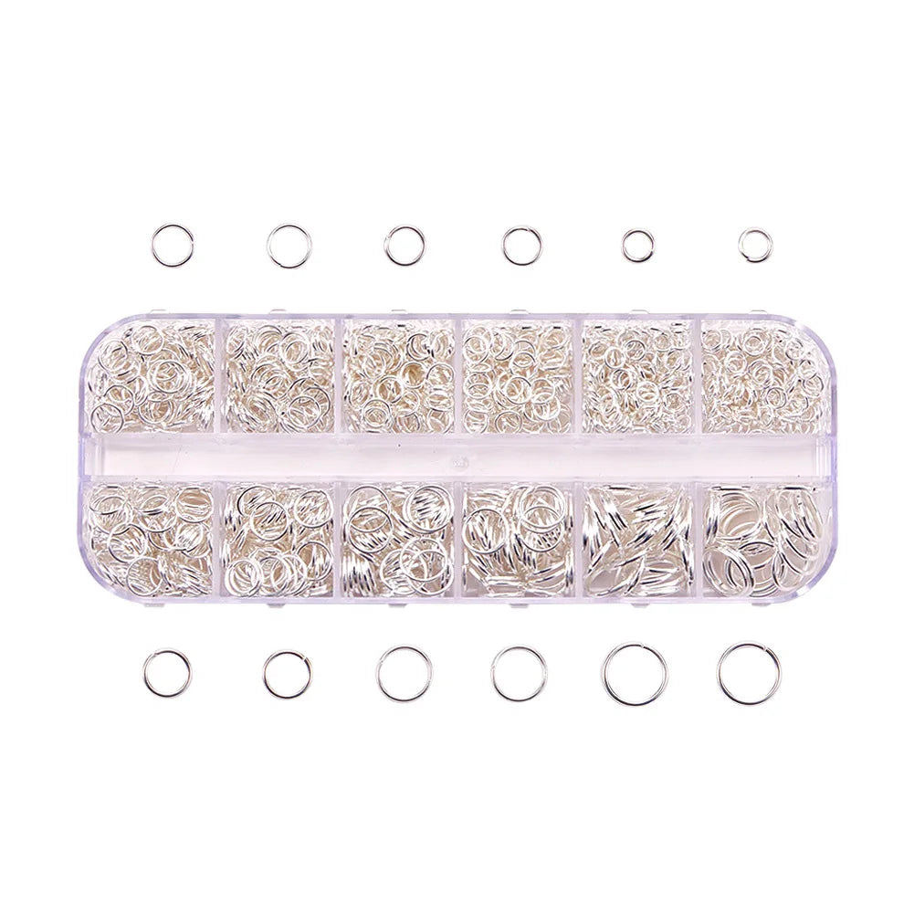 Wholesale DIY Supplies Mixed Multicolor Gold Plated Kit Closed Jump Ring Box Findings Jewelry Making