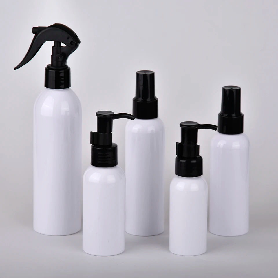 Convenient Round 100ml/200ml PET Plastic Lotion Bottle for Personal Care Empty Packaging with Screw Cap for Body Sun Cream