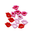 100Pcs Resin 18*12mm Lip Decoration Craft Flatback Lips Cabochon Embellishments for Scrapbooking Kawaii Cute Diy Accessories