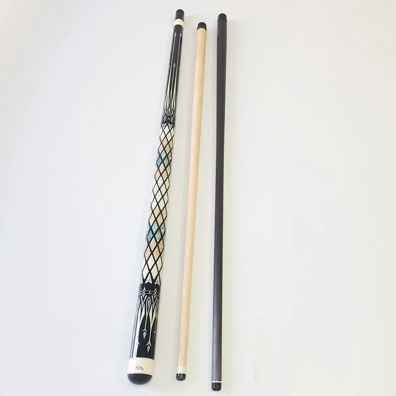 Xmlivet Billiard Pool Cues 142cm Length +12mm Tip Size Radial Pin Sticker Decal Maple Wood With 2shafts Billiard Cues Stick