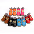 Winter Teddy Style Dog Shoes Pet Velvet a Set of 4 Pomeranian Bear Pet Dog Snow Boots Shoes