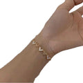 New Arrival Adjustable Alloy Heart Bracelet Gold Plated Imitation Shell Trendy for Girls for Wedding Anniversary Party Gift