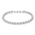 Fashion jewelry accessory sets Simple Creative Luxury Full Diamond Heart Roman Crystal Bracelet Bracelet