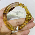 Homemade Chakra Spiritual Healing Crystal Natural Golden Healer Charm Bracelet Bangles for Anti Stress and Anxiety
