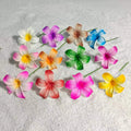New Popular 8Color EVA Plumeria Foam Flower Hair Picks Artificial Flower Island Hawaiian Tropical Flowers Wedding Graduation
