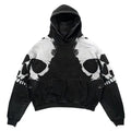 High Quality 100% Cotton Acid Washed Hoodie High Street Series Washing Old Sweater Stone Washed Vintage Hoodie Men