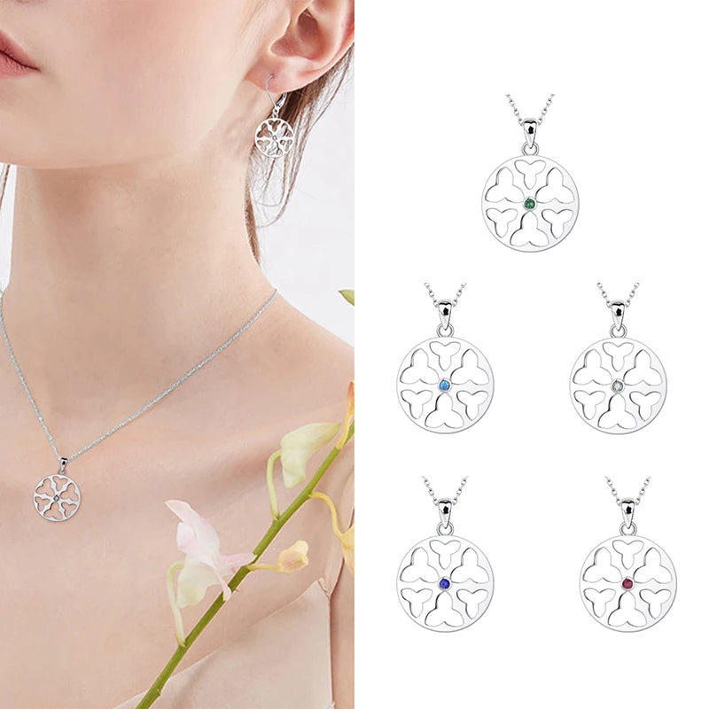 Yh Jewellery 925 Sterling Silver Jewelry Love Heart 12 Colorful Birthstone Pendant Necklace for Women