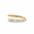 LOZRUNVE Custom 925 Sterling Silver Luxury Fashion Crossover Diamond Statement Adjustable Ring