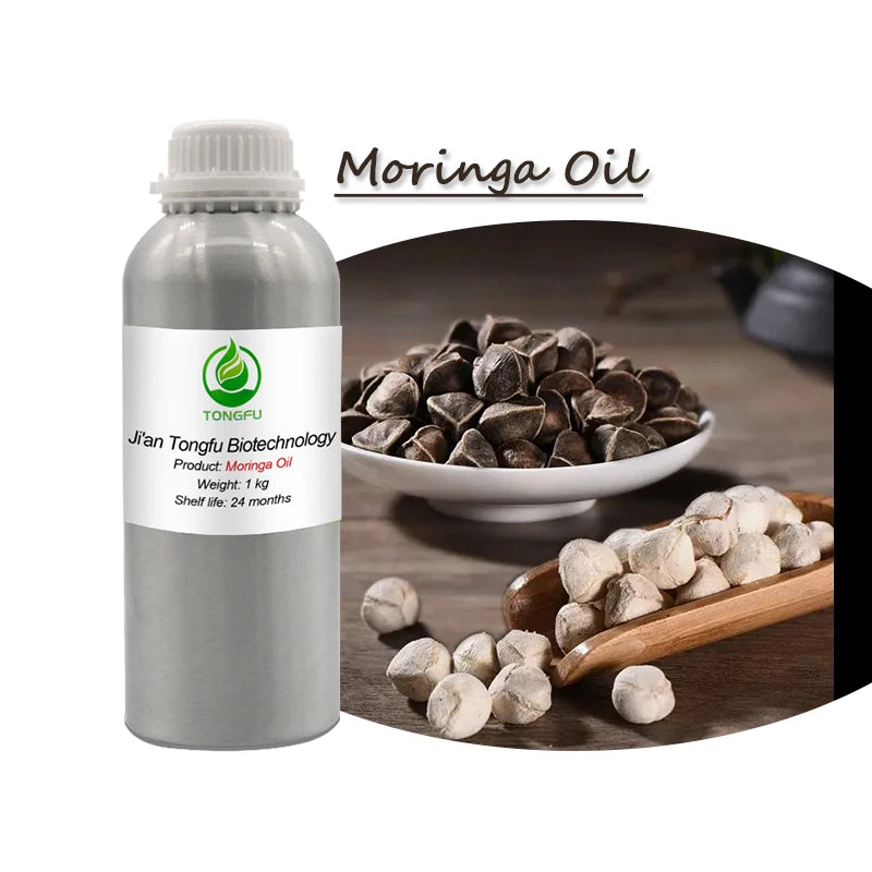 Wholesale Bulk 100% Pure Natural Moringa Oil Cold Pressed Ben Oil Carrier Essential Oil Cosmetic for Skin Lightening Firming