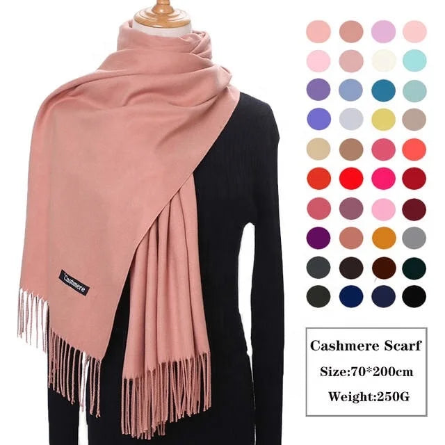 Women Winter Solid Color Long Scarf Fashion  44 Colors