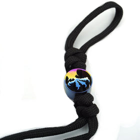 Titanium CNC Machined EDC Knife Beads Umbrella Rope Buckle Lanyard Paracord for Outdoor Camping-Customizable Color & Size