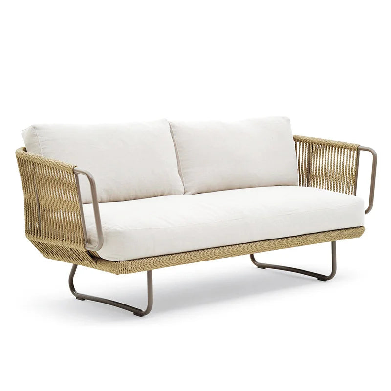 Rattan Woven Nordic Outdoor Sofa Furniture Custom Outdoor Courtyard Garden Balcony Leisure Creative Rattan Sofa