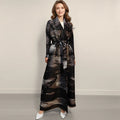 Fashion Middle East Embroidered EID Ab210 Stain Floral Women's Printing Dress