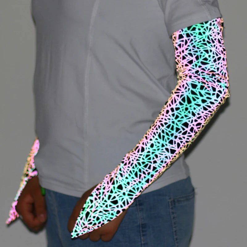 New Style Women Dress Wear Fast Dry Summer Outdoor Activity Sunscreen Uv Protect Ice Cool Reflective Hand Arm Cuff Sleeve Cover