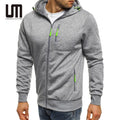 Liu Ming 2025 Custom Logo Men Clothing Zip up Hoodie Hooded Coats Pocket Zipper Sweatshirts