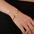 In Stock Ready to Ship Factory Wholesale Price PVD Gold Plated Stainless Steel Tree of Life Charm Bracelet Bangle Women Jewelry