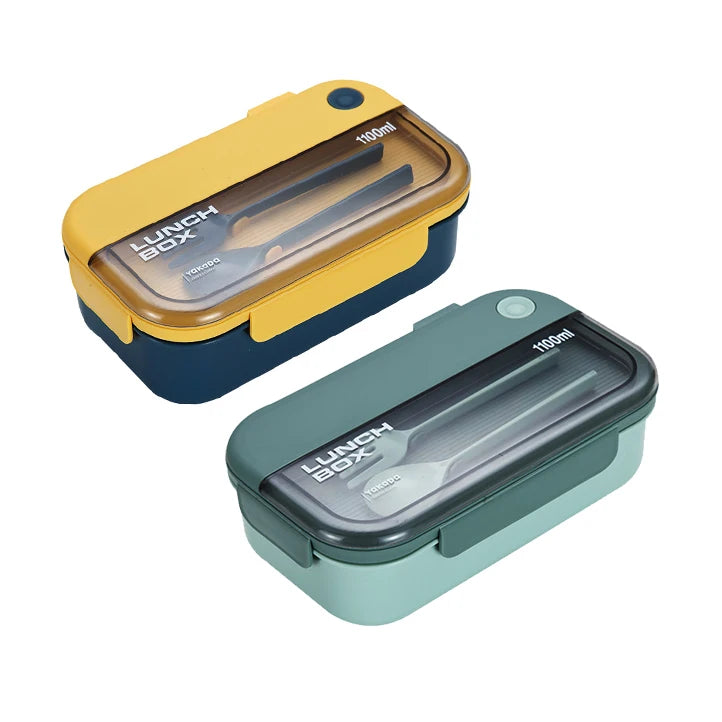 Durable Cheaper  Leak-proof Kids Lunch Box Set 1000 ML Support Microwave  Kids Bento Lunch Box With 2 Compartment