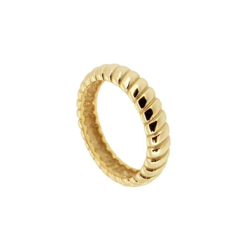 Best Selling S925 Sterling Silver Ins New Minimalist Niche Smooth Twist Women Ring
