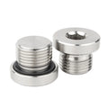 304 Stainless Steel Hex Socket ED Plug with Flange Edge Oil Seal Screw Plug for Water Application Brass Pipe Fittings