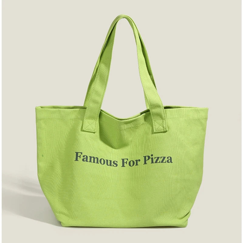Custom Logo Eco-Friendly Extra Large Dyed Reusable Cotton Shopping Tote Bag Oversize Sporty Design Grocery Gift Use Handled Type