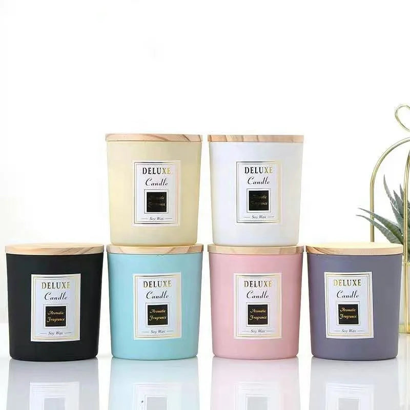 Factory Manufactured Customized Logo Empty Tin Glass Jars for Candle Making