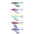 5pcs/set New Desgin 4.8cm 14g Baits Water Fishing Tackle Jig Metal Fishing Lure Lead Fish Lure with Blood Slot Hook