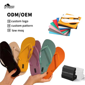 Custom Beach Anti-slip Slippers Personalized Logo PVC Flip Flops Men's Flip-Flops Women Breathable Summer Shoes
