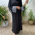 2026 Loriya Linen Embroidery Panestine Kefiyyeh Abaya Ramadan Eid Closed Abaya Dubai Women Muslim Dress Modest Islamic Clothing