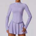 Summer Outdoor Anti Uv Long Sleeves Workout Sun Protection Clothing Quick Drying Running Yoga Jacket Fitness Sport Set for Women