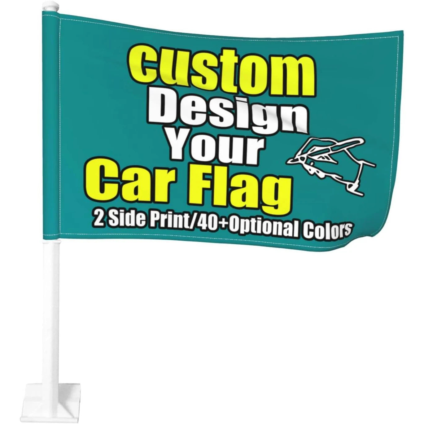 Custom Polyester Printing Country Car Flag Fast Delivery Blank Window Flagpole Base for Vehicle
