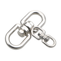 SS 304 316 Eye and Eye Swivel Double Loops Connector Climbing Swivel Rotating Stainless Steel Rotating Ring Double-eye Swivel