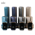 DOC Free Sample PU Leather Jewelry Box with Custom Logo Wholesale Blue Jewelry Packaging Box