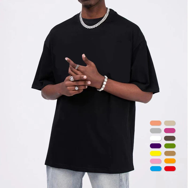 Wholesale Bulk 210 220 250 300 Gsm Oversize-T Shirt for Men Cotton Oversized Unisex Blank Plain High Quality 100% Cotton T Shirt