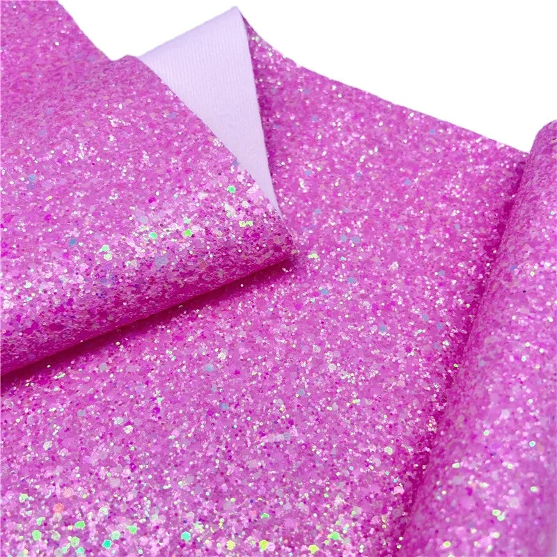 Glitter Vinyl Fabric with Felt Backing for Shoes Bags Bows Umbrellas