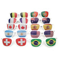 New Trendy Unisex Sunglass Women 2025 White National Flag Sticker Printing Pinhole Sunglasses Pinhole Football Fans