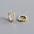 Elegant Gold Plated 925 Sterling Silver Circle Hoop Earrings Minimalist Geometric Design Trendy Women's Wedding Party Jewelry