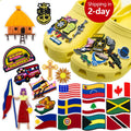 2D Soft PVC American Flag Shoe Charms New Designer Country Flag Shoe Decorations Manufacturer's Bulk Set for Anime Philippines