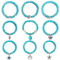 Custom Bead Bracelet Wholesale Stone Bead Bracelet Turquoise Bracelet with Charm