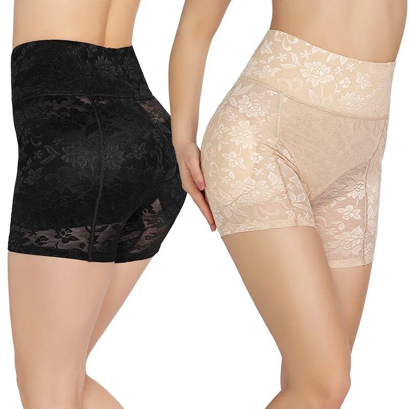 Women's Thick Push-Up Panty Tummy Control Shapers Lace Padded Panties Buttock Shaper Butt Lifter Hip Enhancer Shapewear