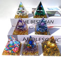 Bulk Wholesale 6cm Orgonite Pyramids Rose Quartz Crystal Sphere  Resin Handmade Energy Generator Healing Chips Stone Crafts