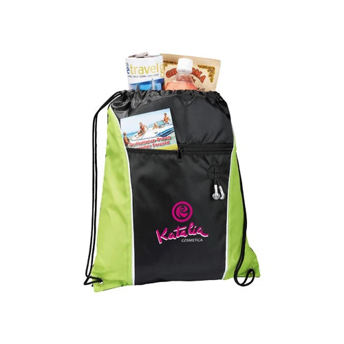 Eco-Friendly Drawstring Backpack Water-Resistant Sports Sack Pack with Side Pocket for Gym Use for Men and Women