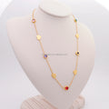 Women's Cute Wedding Shaped Gold Plated Stainless Steel Necklace Costume Jewelry Link Geometric Pattern Designed for Fashion