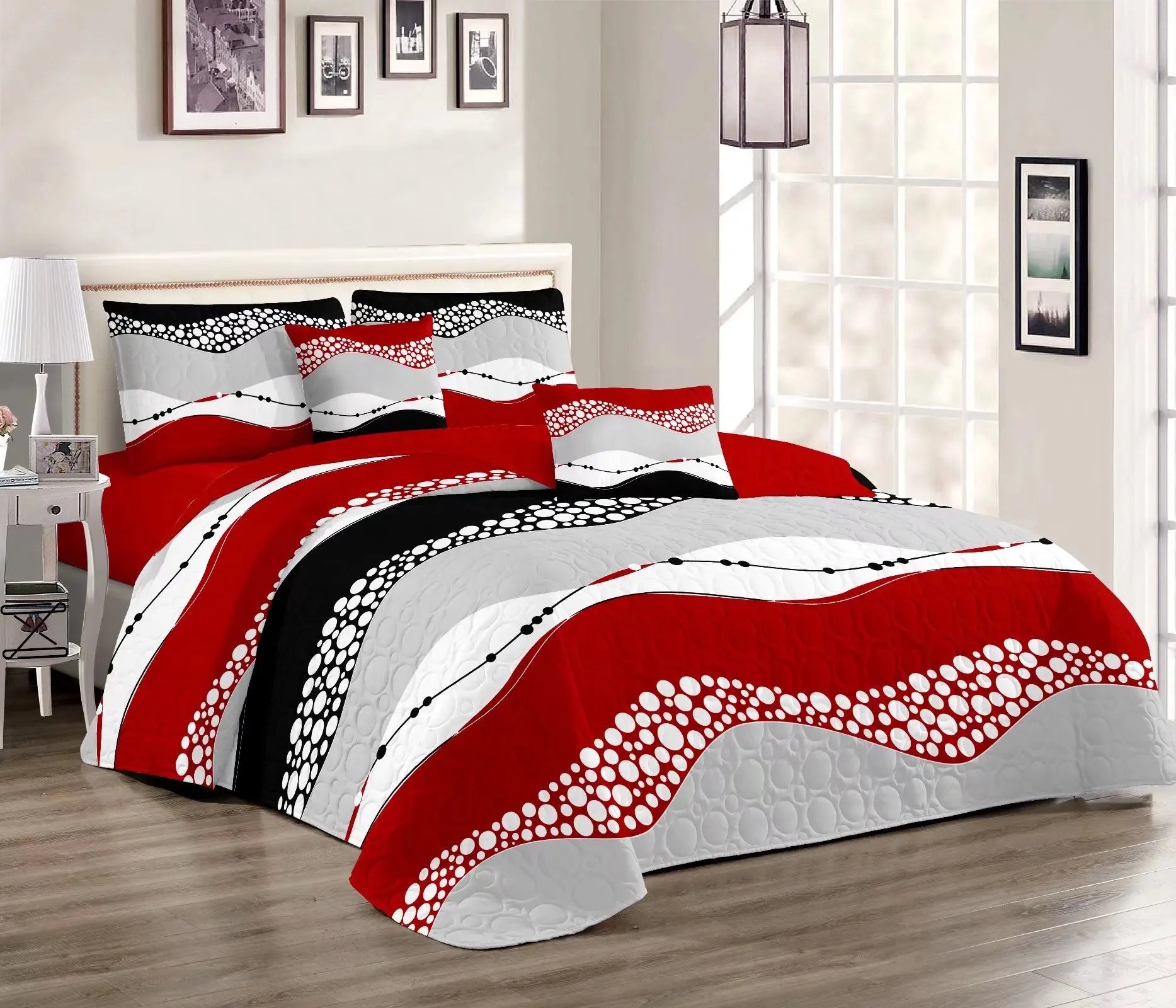 2022 New Design king Queen Size Floral Microfiber Plush Patchwork Quilt Set Twin Bedspreads Home Christmas